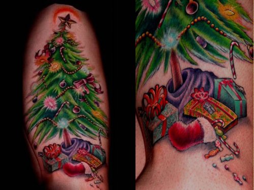 Крутые рождественские татуировки на любой вкус, татуировки,рождество,вкус,красиво