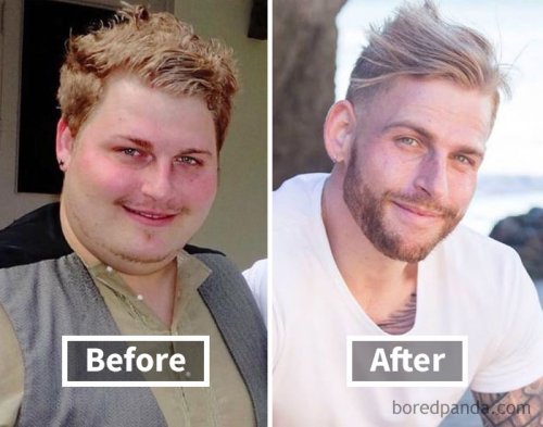 Удивительное преображение лиц людей после похудения, Удивительное преображение,похудения,